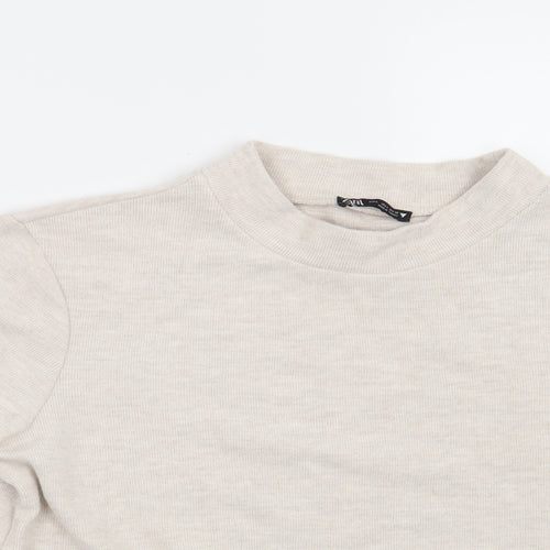 Zara Womens Beige   Pullover Jumper Size L