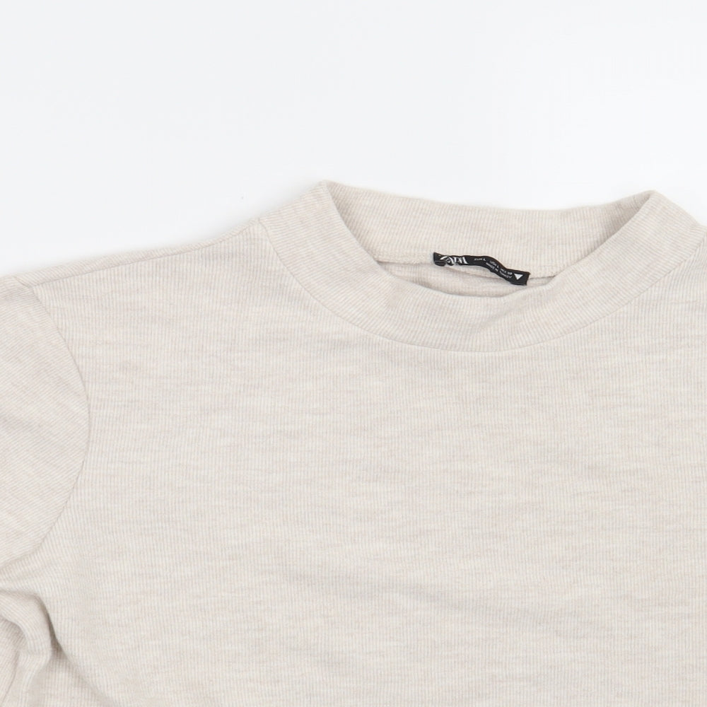 Zara Womens Beige   Pullover Jumper Size L