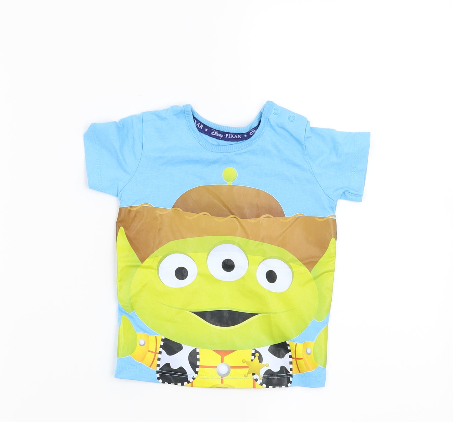 George Boys Blue   Basic T-Shirt Size 6-9 Months  - Disney Pixar Toy Story