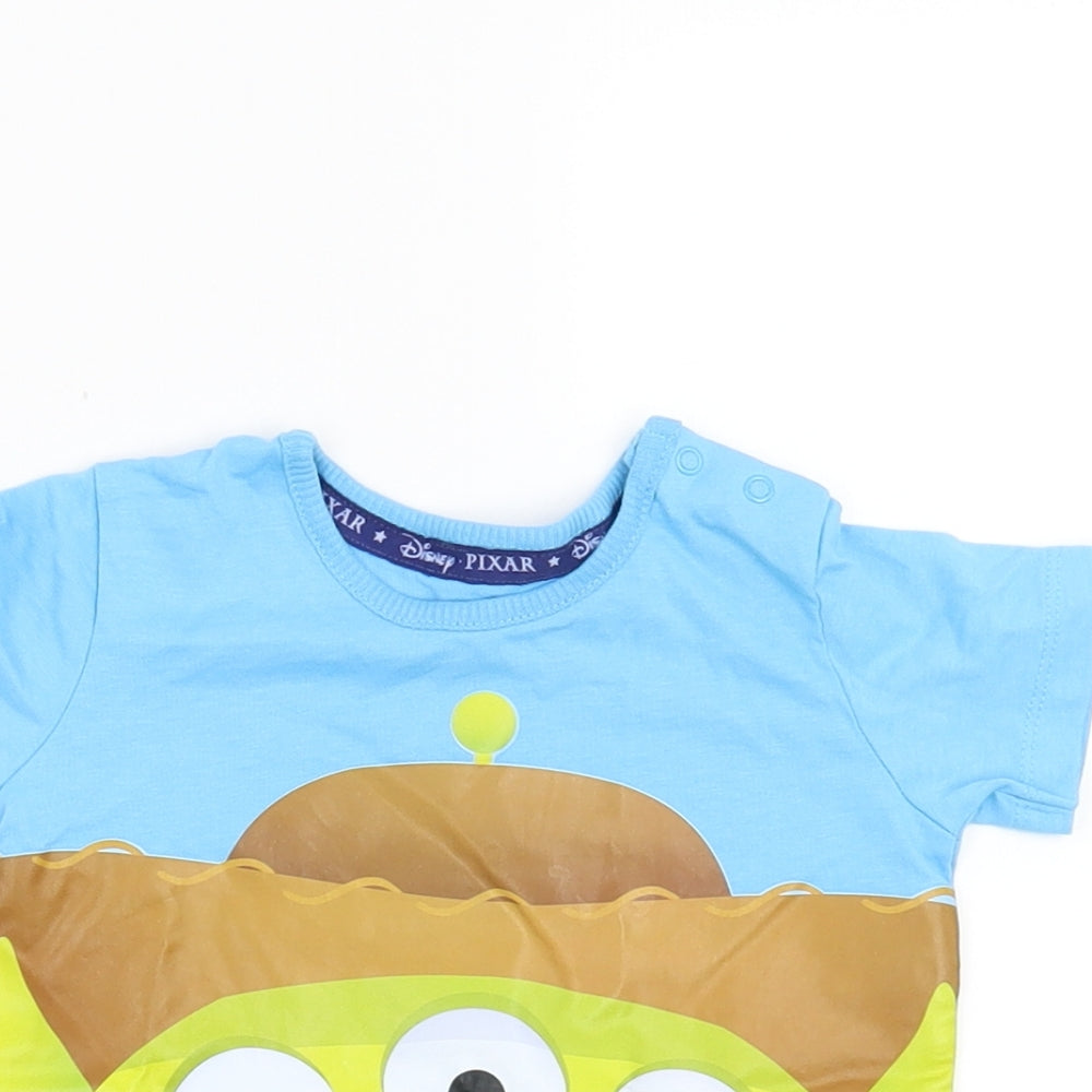 George Boys Blue   Basic T-Shirt Size 6-9 Months  - Disney Pixar Toy Story