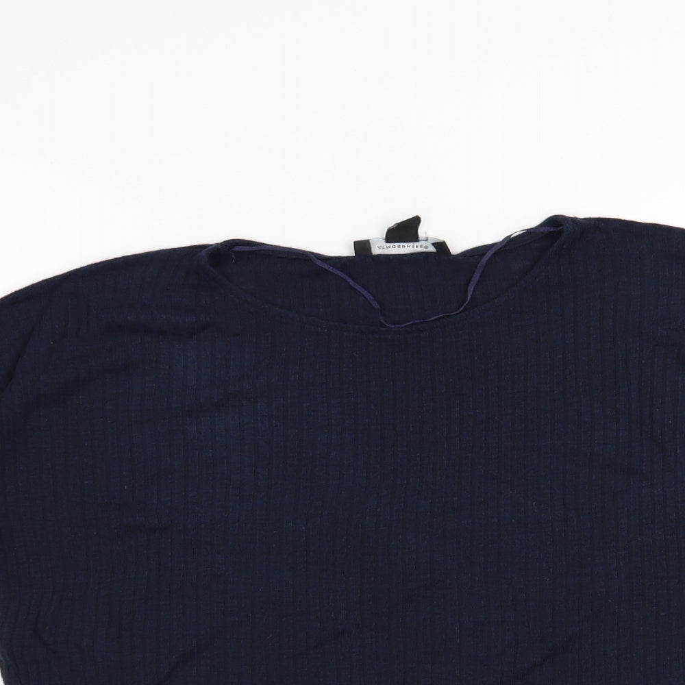 Atmosphere Womens Blue Striped  Basic T-Shirt Size 12