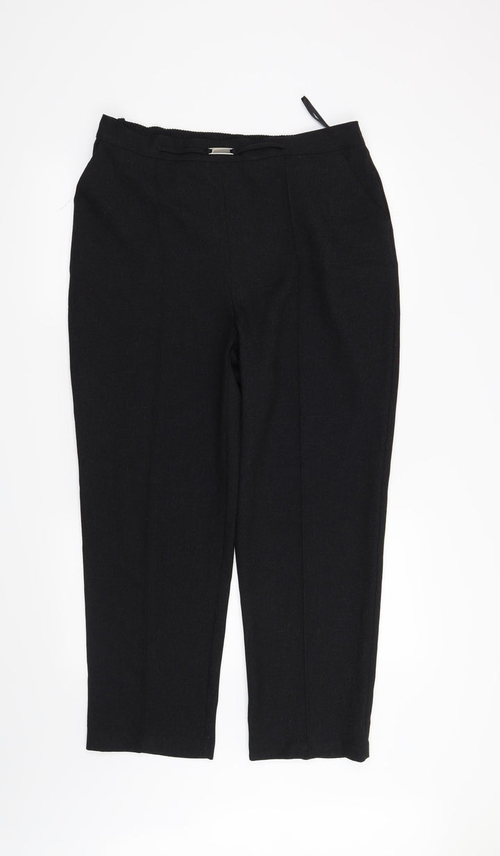 Matalan Womens Black Trousers Size 14 L28 in