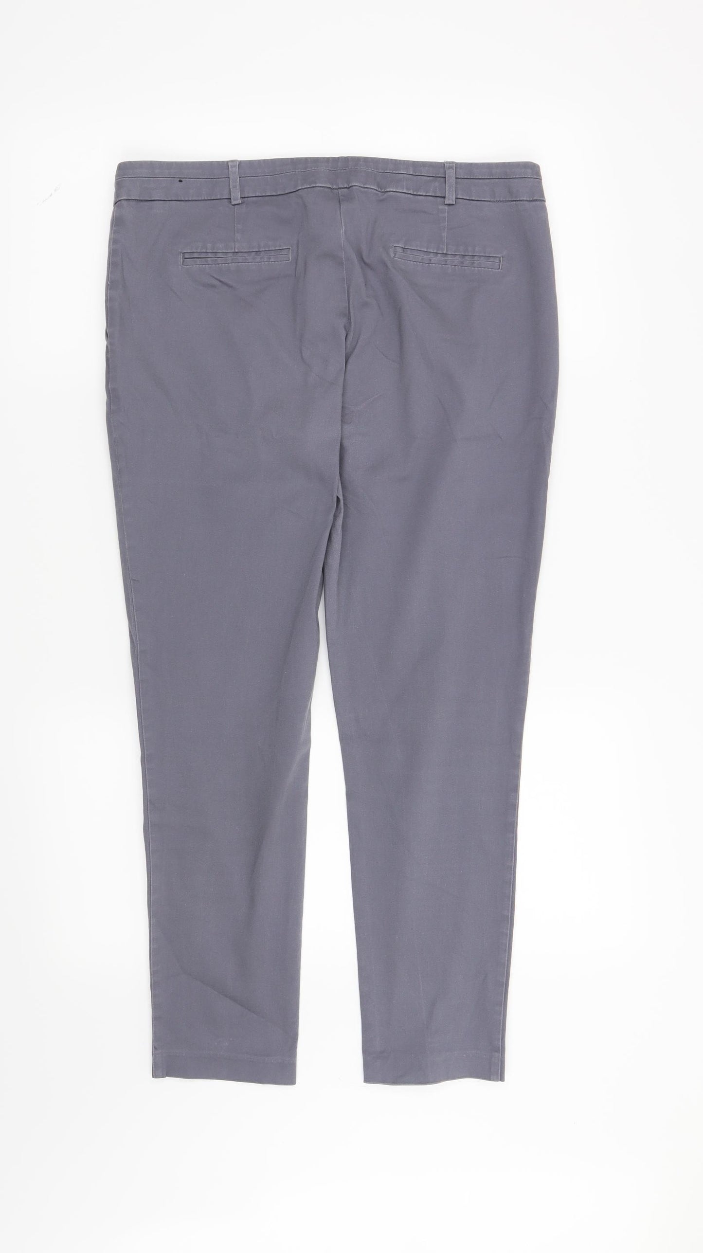 Atmosphere Womens Grey   Chino Trousers Size 12 L25 in