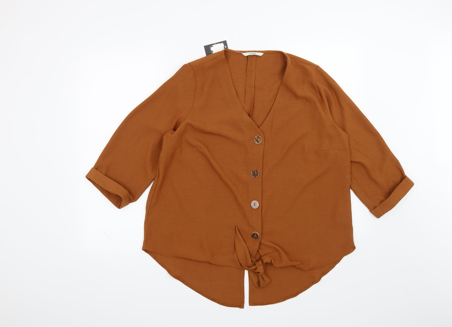 George Womens Brown   Basic Blouse Size 16