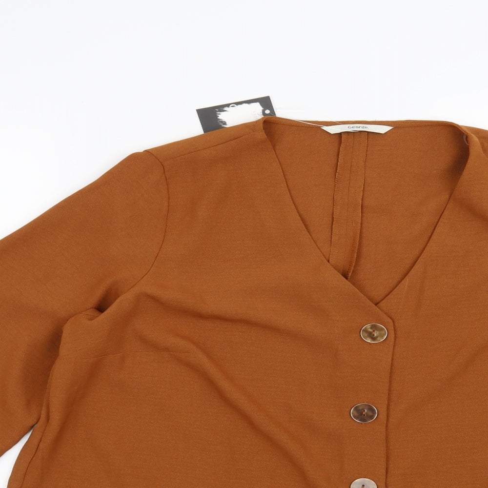 George Womens Brown   Basic Blouse Size 16