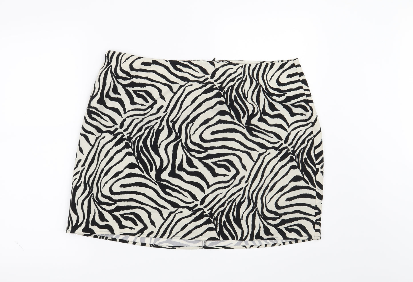 New Look Womens White Animal Print  Maxi Skirt Size 18