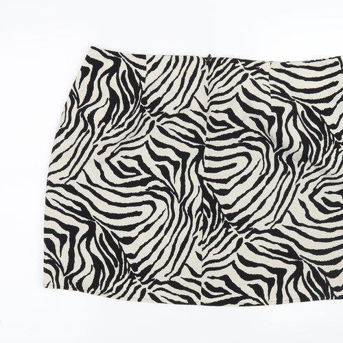 New Look Womens White Animal Print  Maxi Skirt Size 18