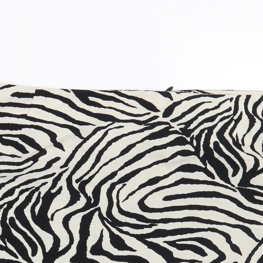 New Look Womens White Animal Print  Maxi Skirt Size 18