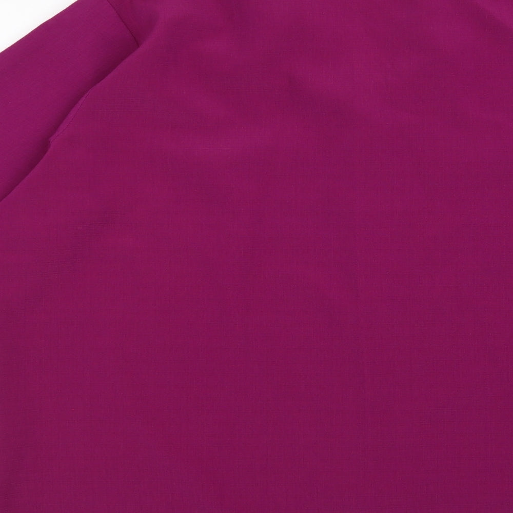 Isabelle Womens Purple   Basic Button-Up Size 18