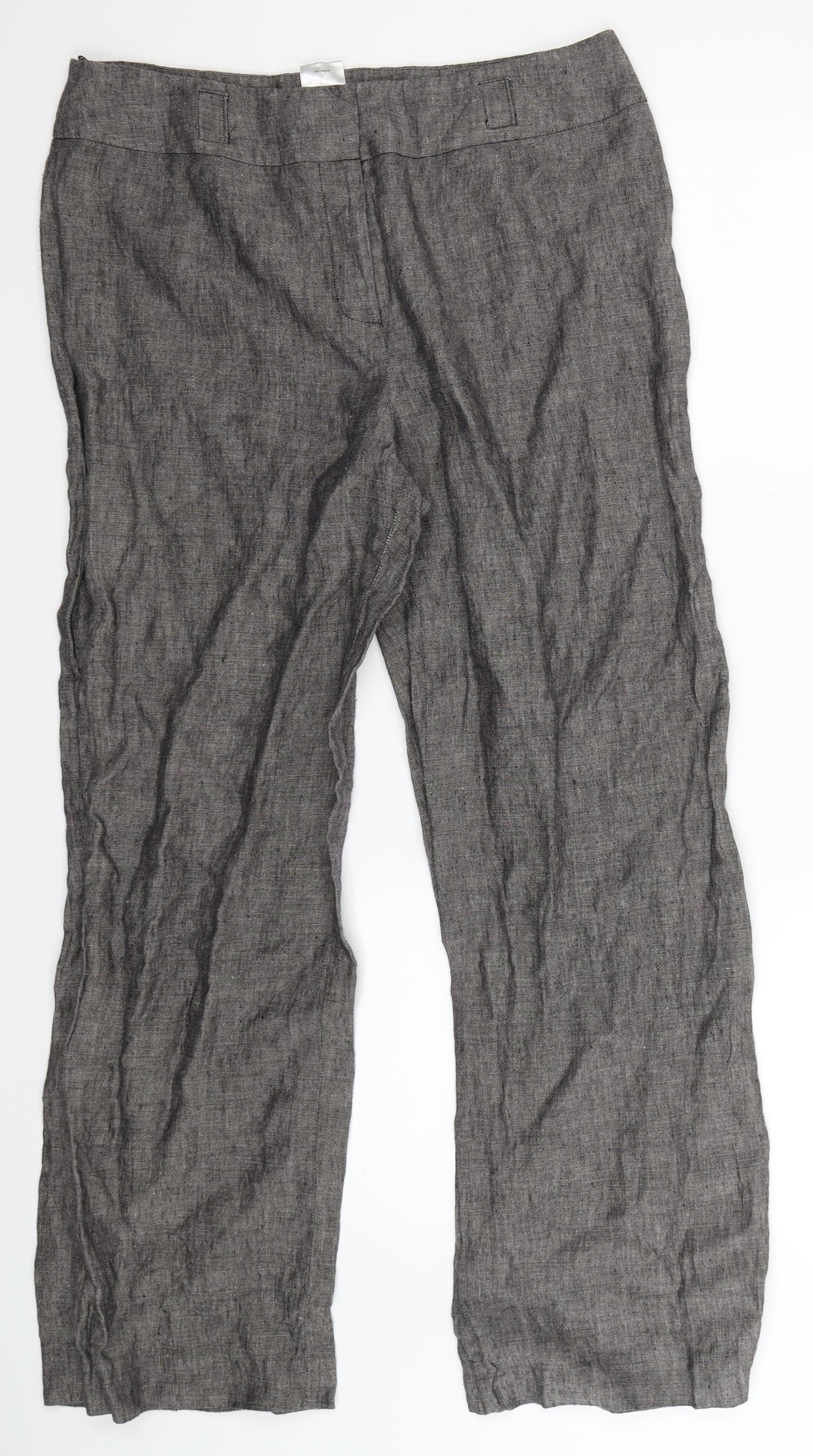 ALEX Womens Grey   Trousers  Size 14 L27 in