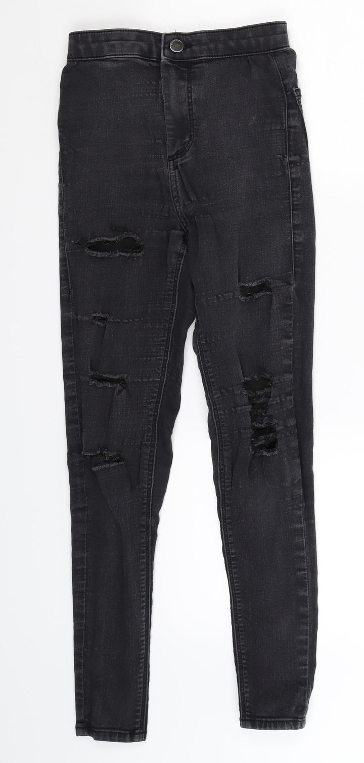 Topshop Womens Black Denim Jegging Jeans Size 25 in L26 in