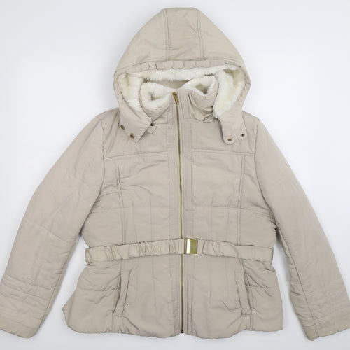 Papaya Womens Beige   Jacket Coat Size 20