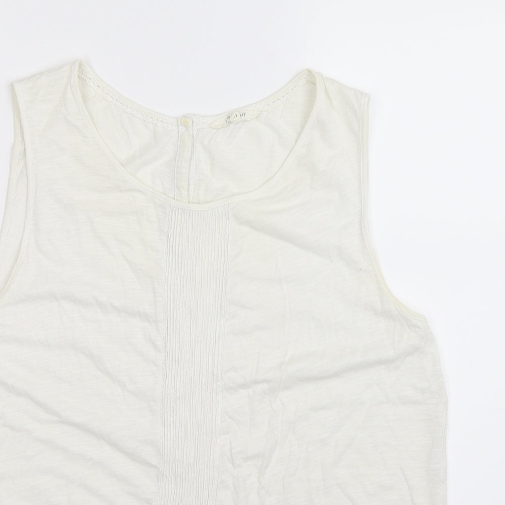 White Stuff Womens White   Basic Tank Size 18