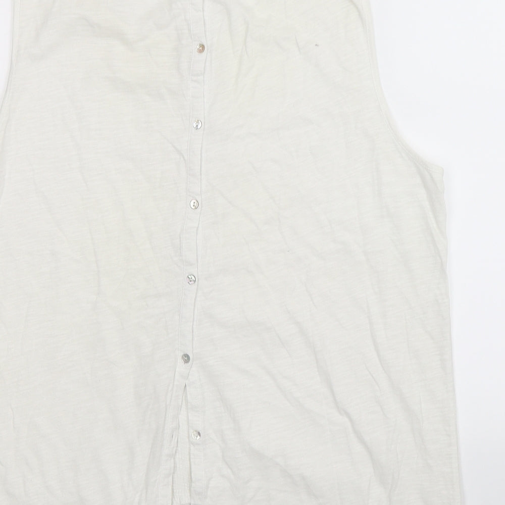 White Stuff Womens White   Basic Tank Size 18