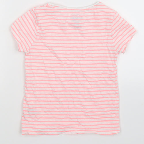 F&F Girls Pink Striped  Basic T-Shirt Size 4-5 Years