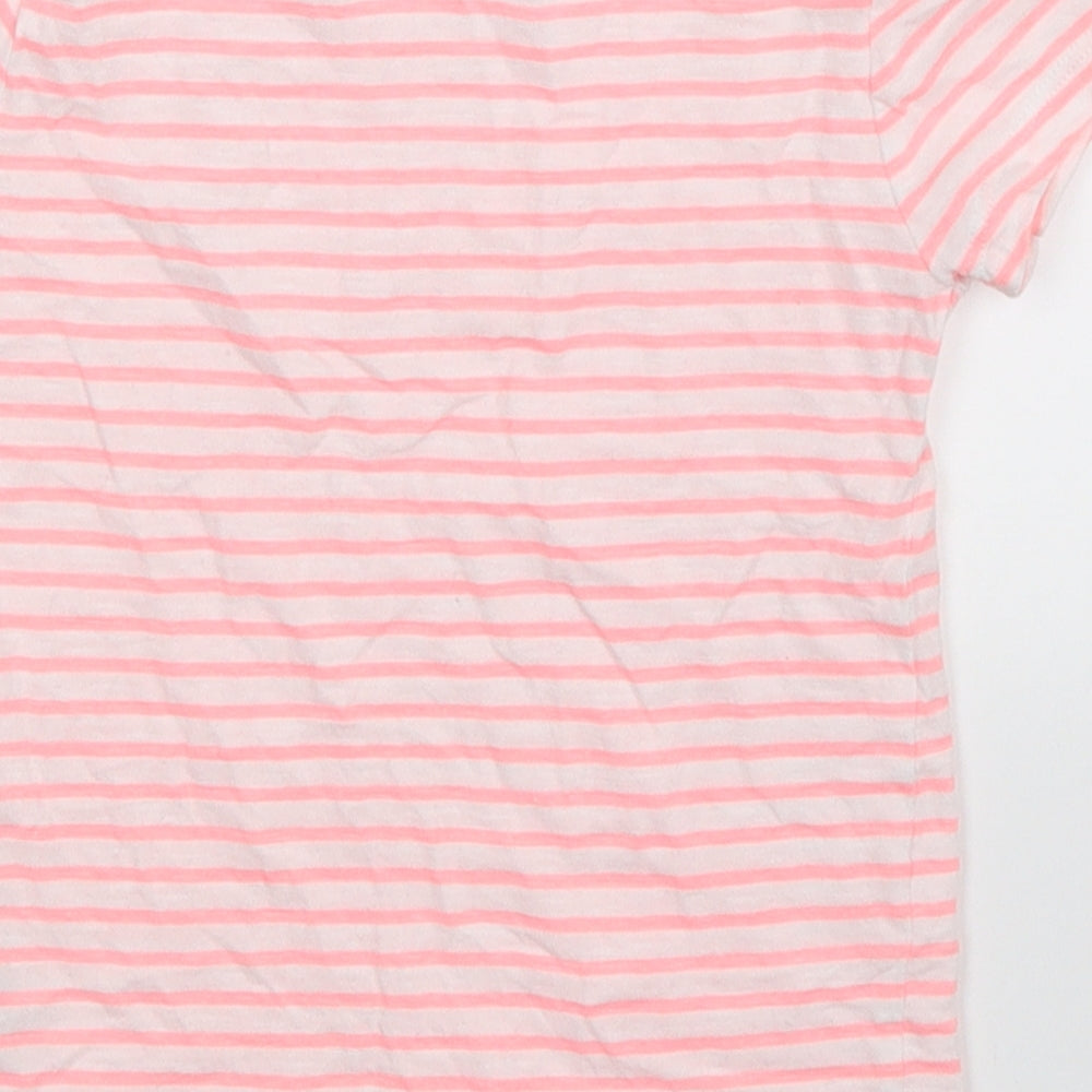 F&F Girls Pink Striped  Basic T-Shirt Size 4-5 Years