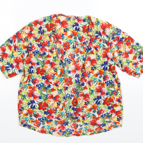 TU Girls Multicoloured Floral  Cardigan Jumper Size 7 Years