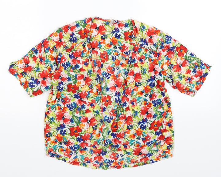 TU Girls Multicoloured Floral Cardigan Jumper Size 7 Years