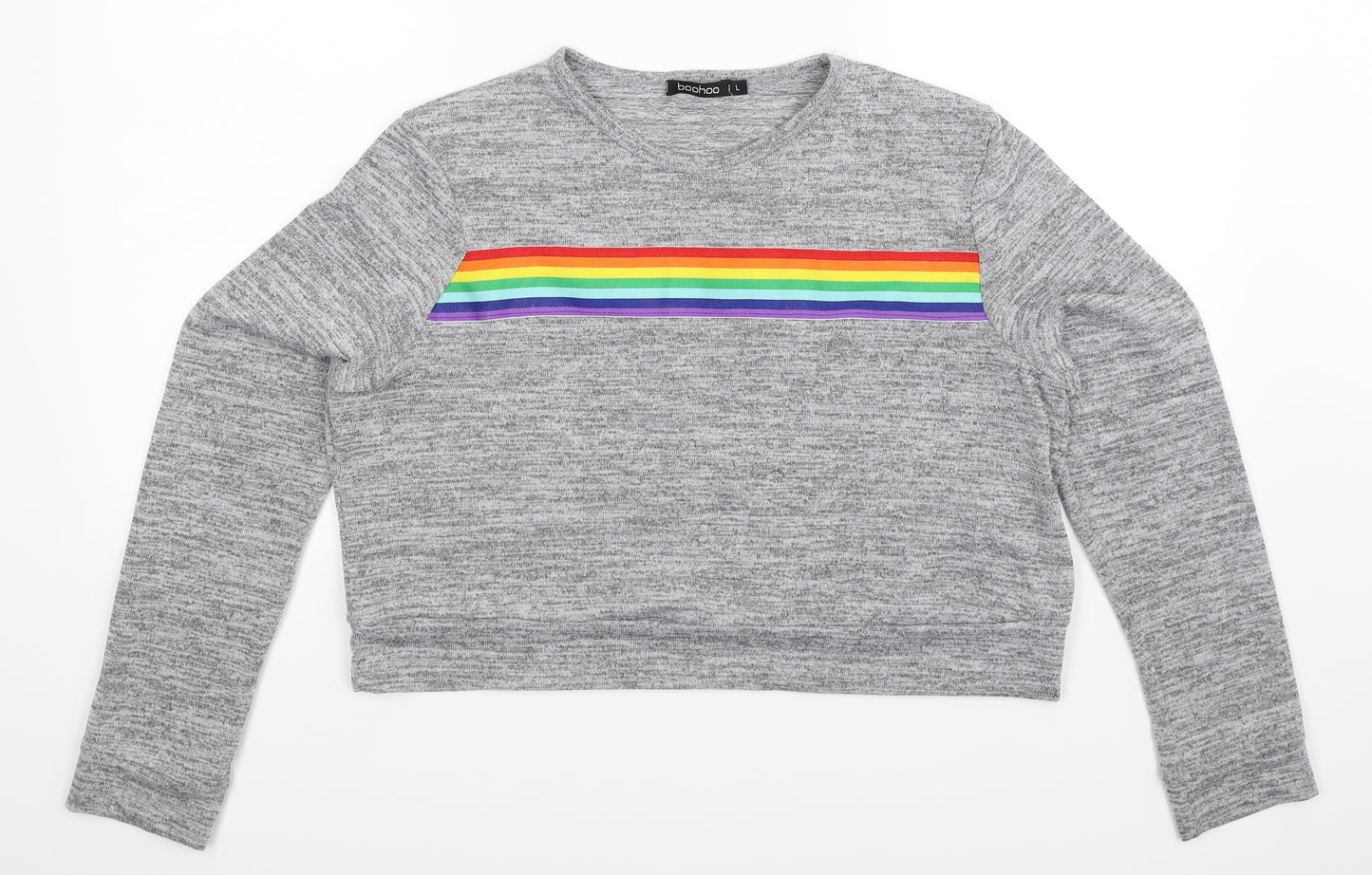 Boohoo Womens Grey   Pullover Jumper Size L