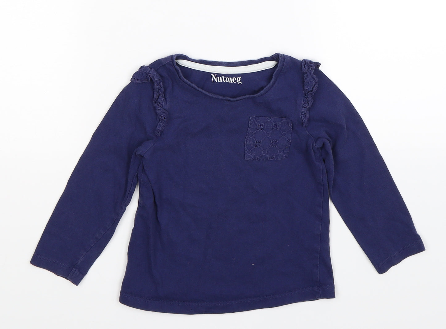 Nutmeg Girls Blue   Basic T-Shirt Size 2-3 Years