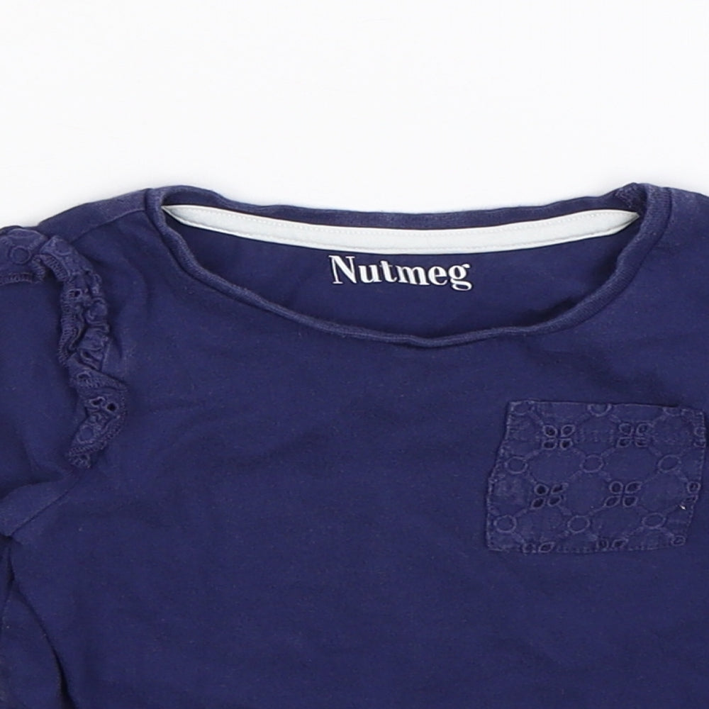 Nutmeg Girls Blue   Basic T-Shirt Size 2-3 Years