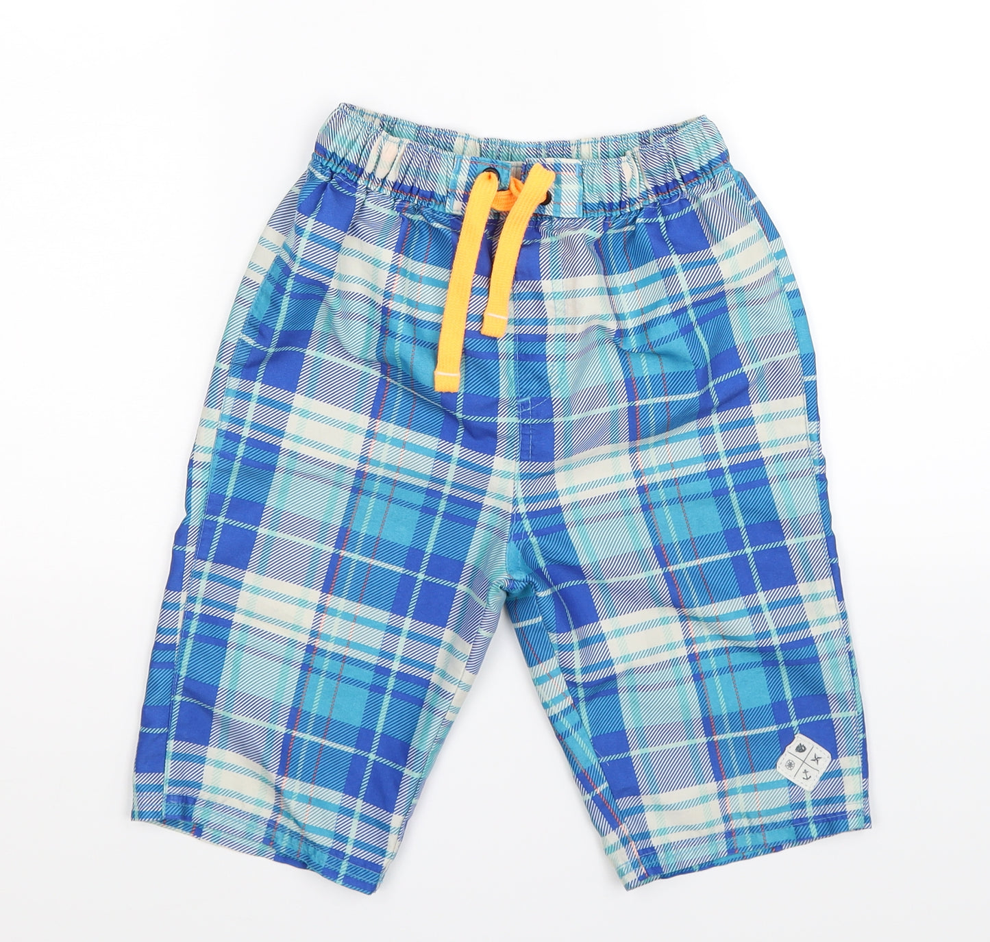 Marks and Spencer Boys Multicoloured Check  Bermuda Shorts Size 9-10 Years