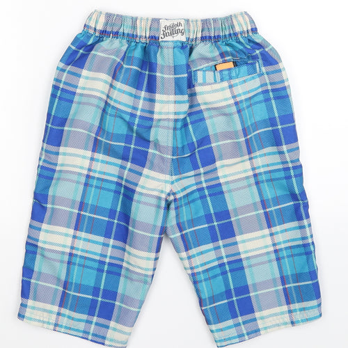 Marks and Spencer Boys Multicoloured Check  Bermuda Shorts Size 9-10 Years