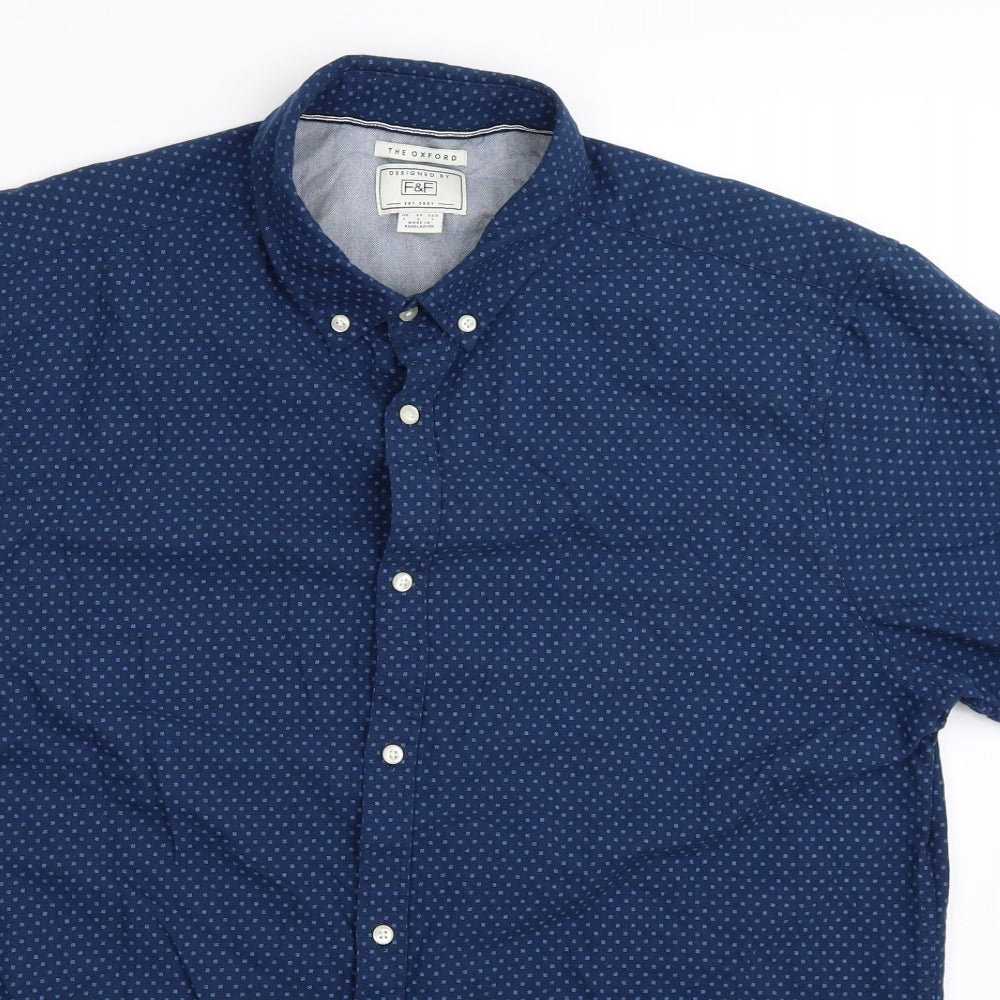 F&F Mens Blue    Button-Up Size L