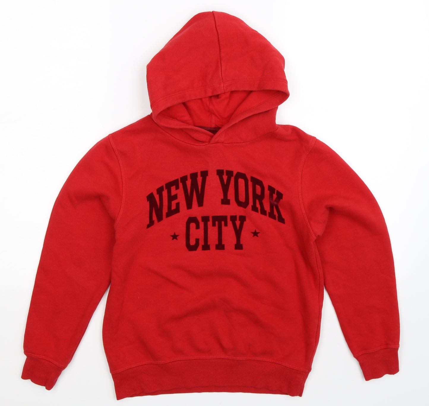 H&M Boys Red   Pullover Hoodie Size 9-10 Years