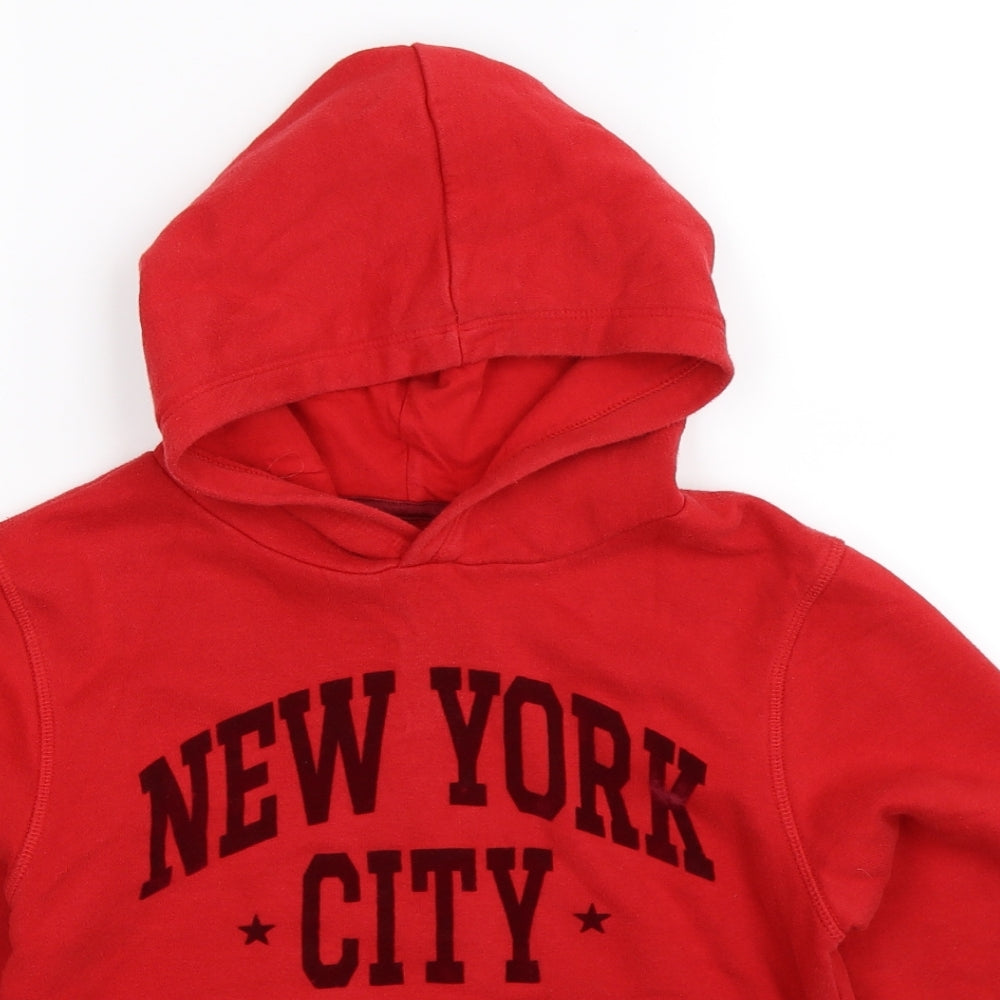 H&M Boys Red   Pullover Hoodie Size 9-10 Years