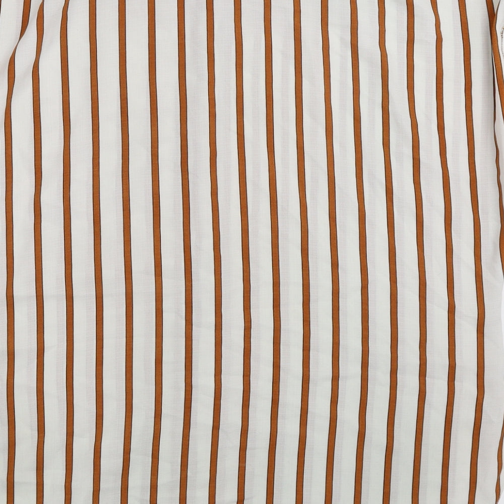 F&F Womens White Striped  Camisole Button-Up Size 18  - Oversized