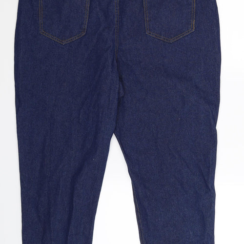 Yours Womens Blue  Denim Straight Jeans Size 18 L27 in