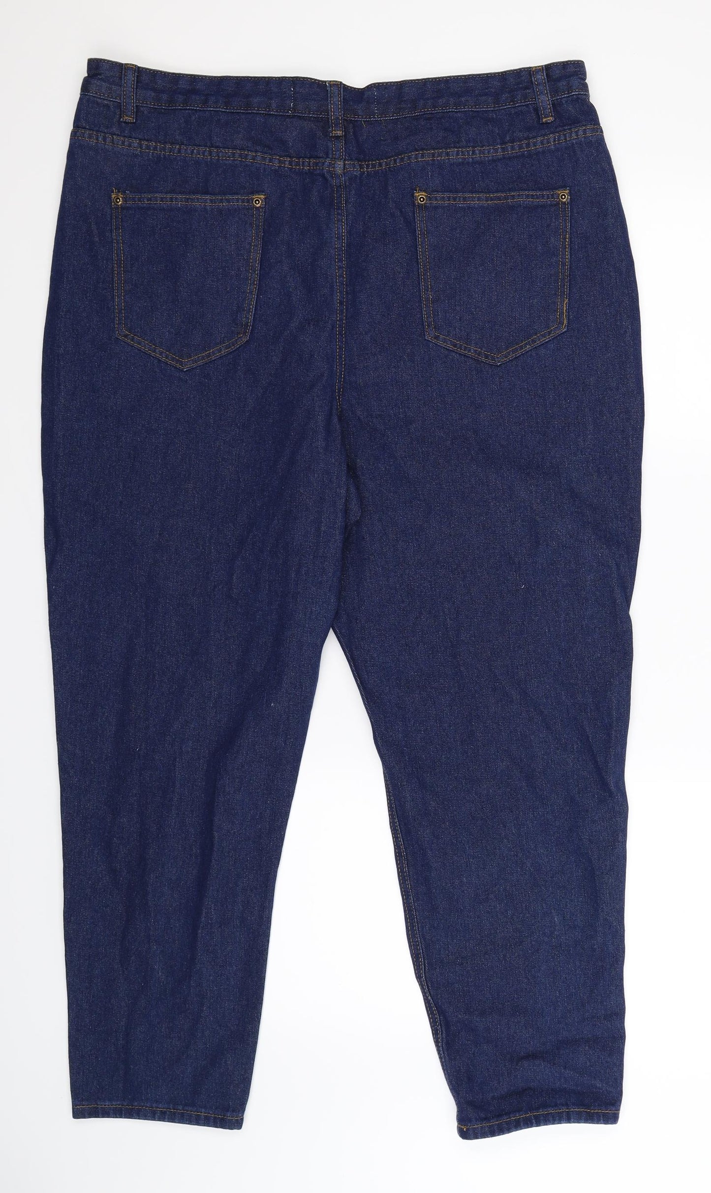 Yours Womens Blue  Denim Straight Jeans Size 18 L27 in