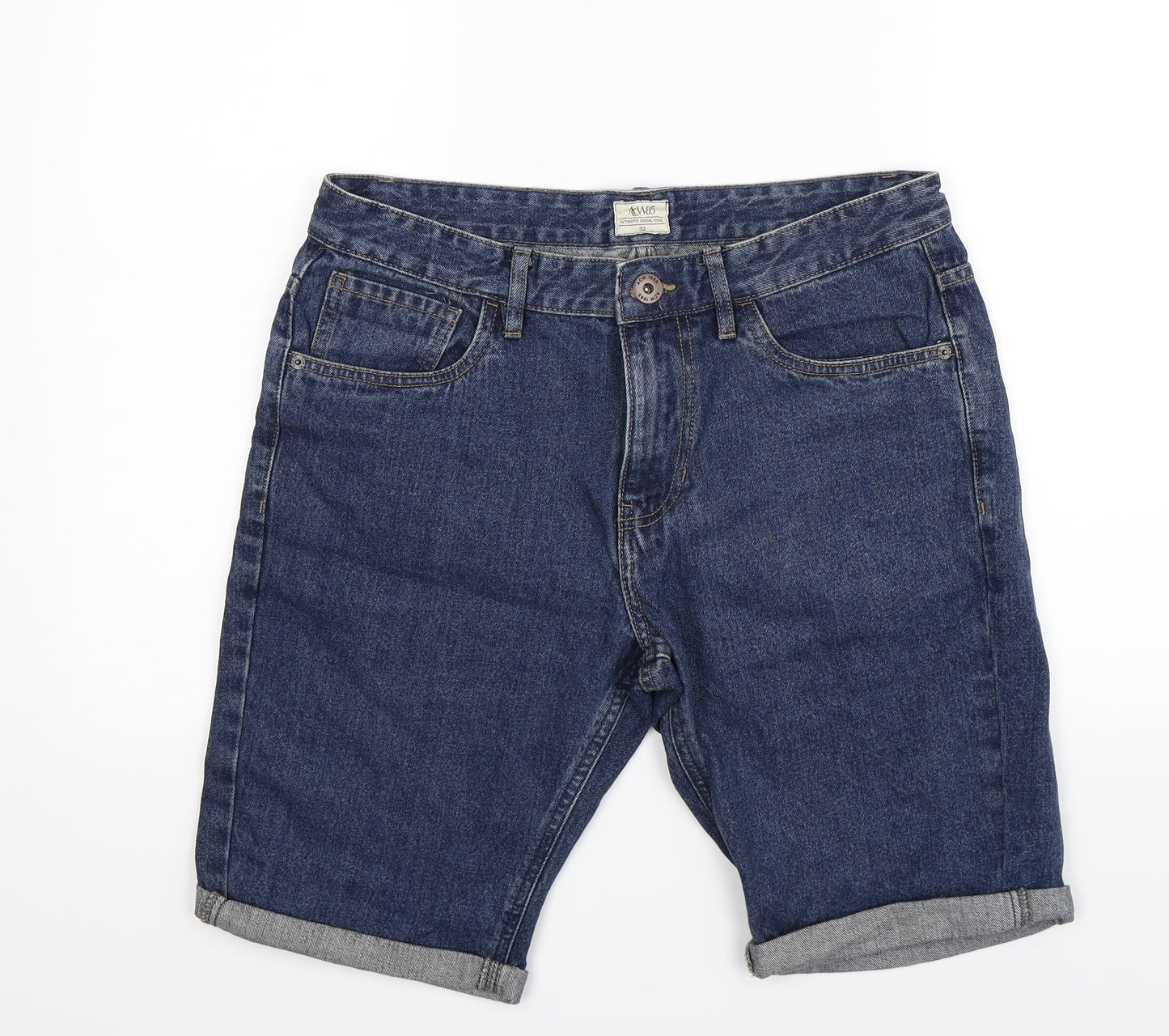 ACW85 Mens Blue  Denim Bermuda Shorts Size 32