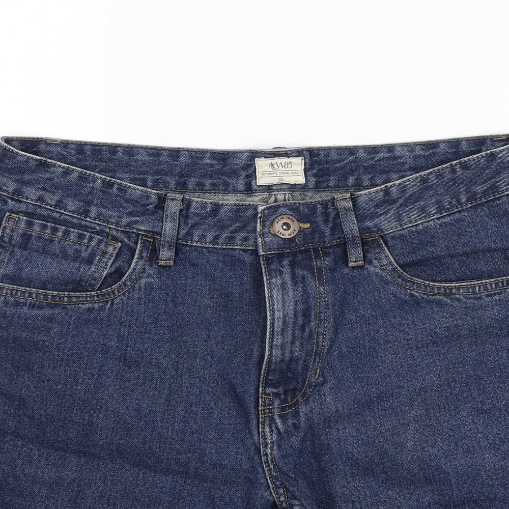 ACW85 Mens Blue  Denim Bermuda Shorts Size 32