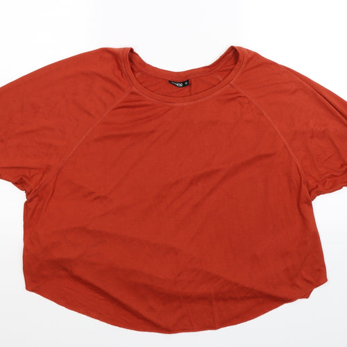 Janina Womens Brown   Basic T-Shirt Size 14