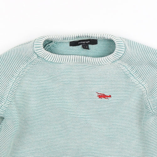 Autograph Boys Green  Knit Pullover Jumper Size 2-3 Years