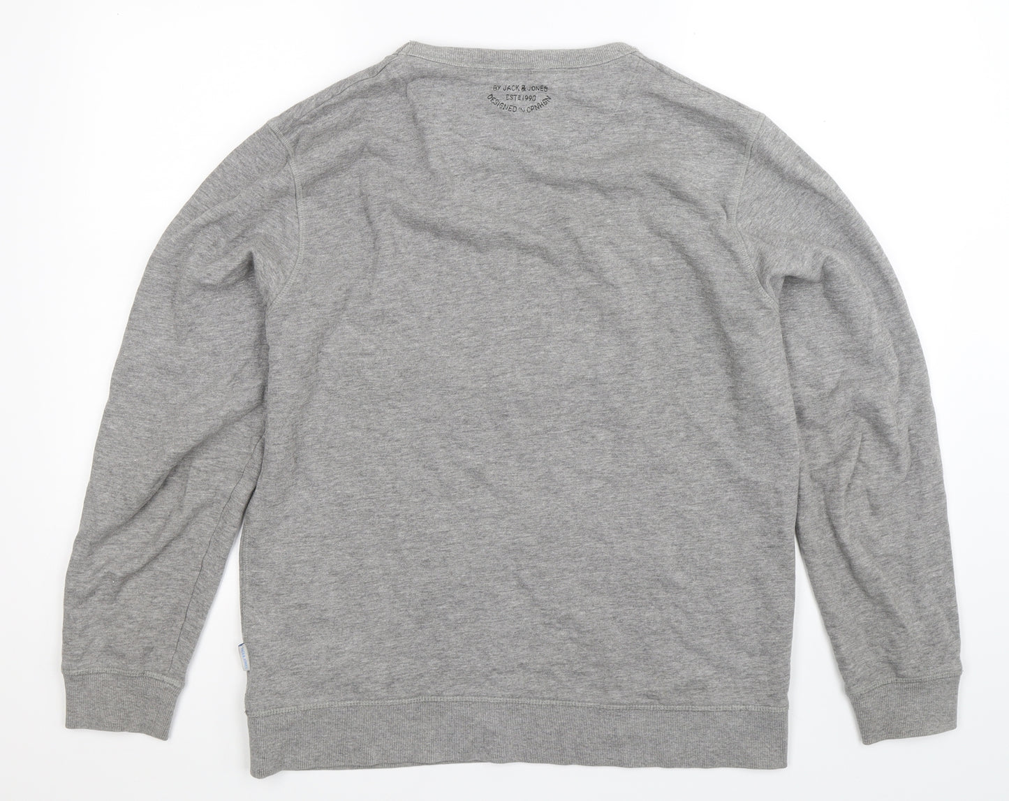 JACK & JONES Mens Grey   Pullover Sweatshirt Size L