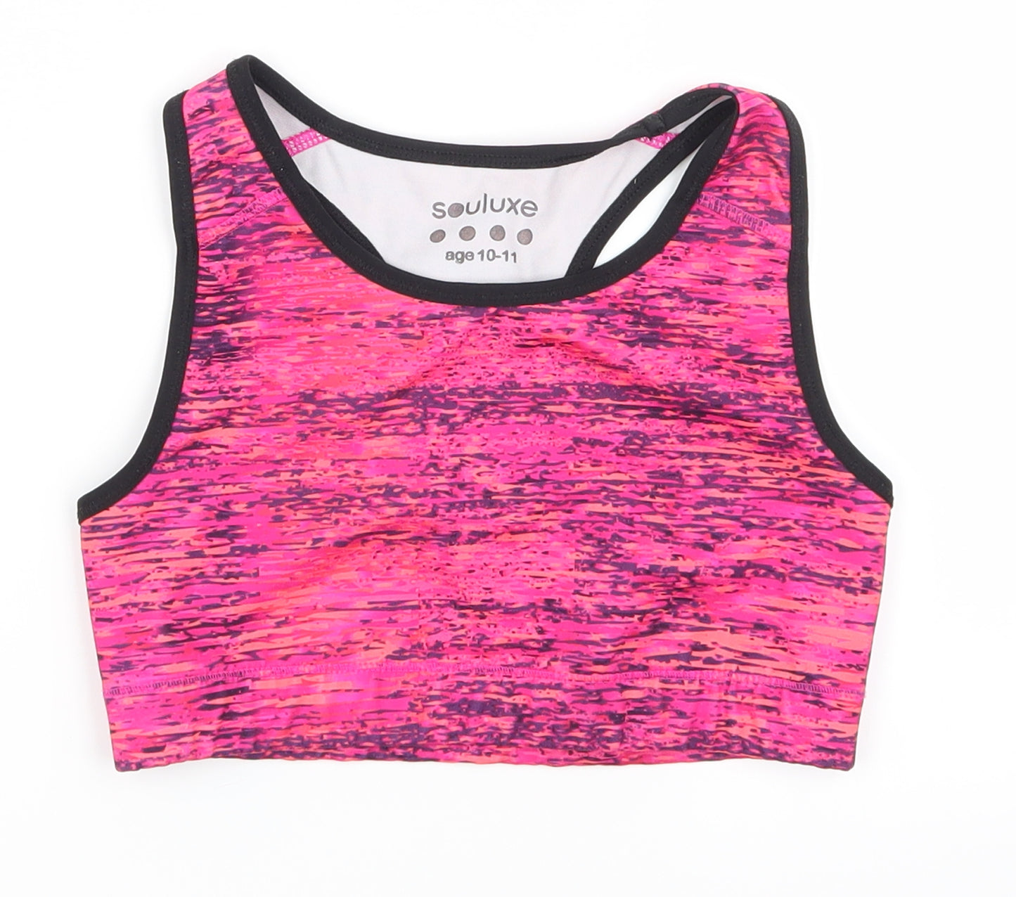 souluxe Girls Pink Colourblock  Basic Tank Size 10-11 Years