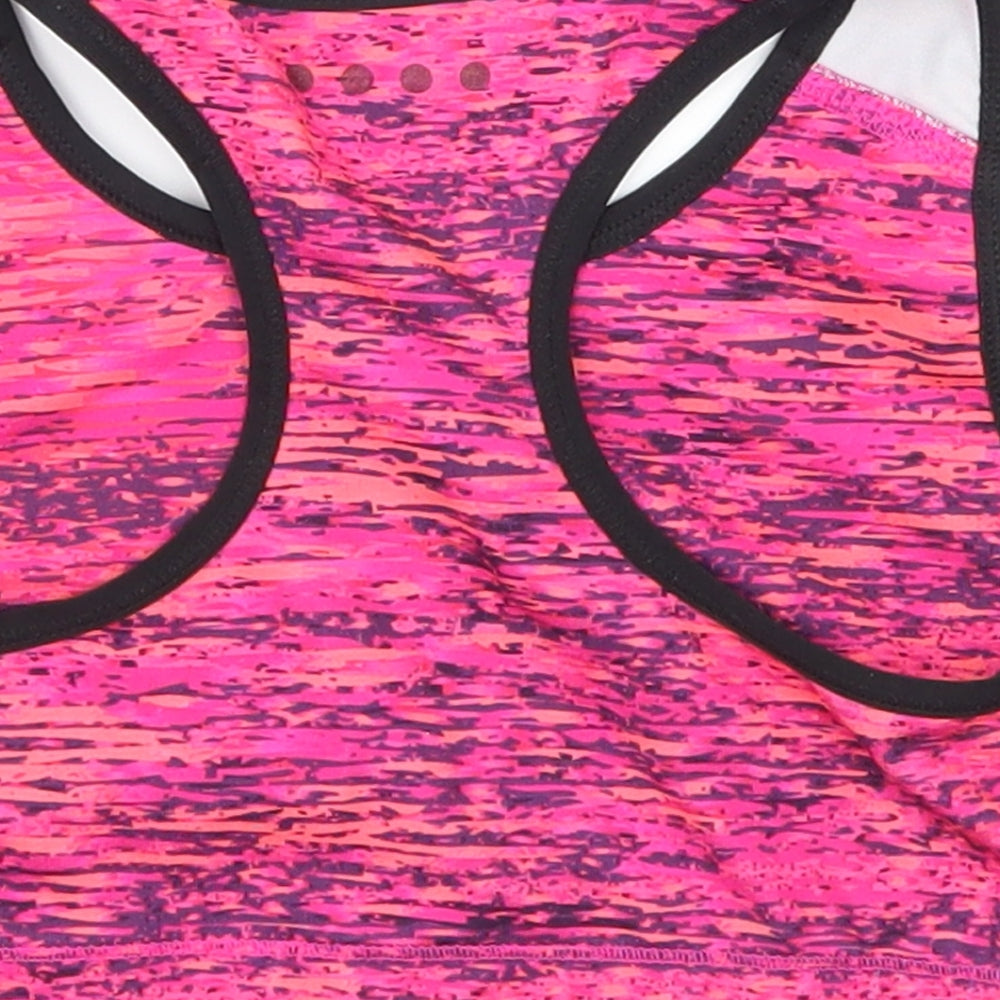 souluxe Girls Pink Colourblock  Basic Tank Size 10-11 Years