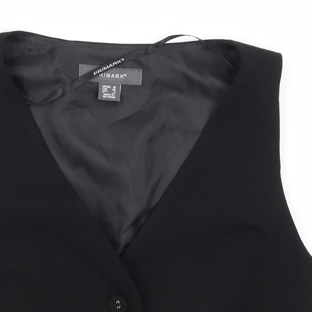 Primark Womens Black   Tuxedo Suit Waistcoat Size 10