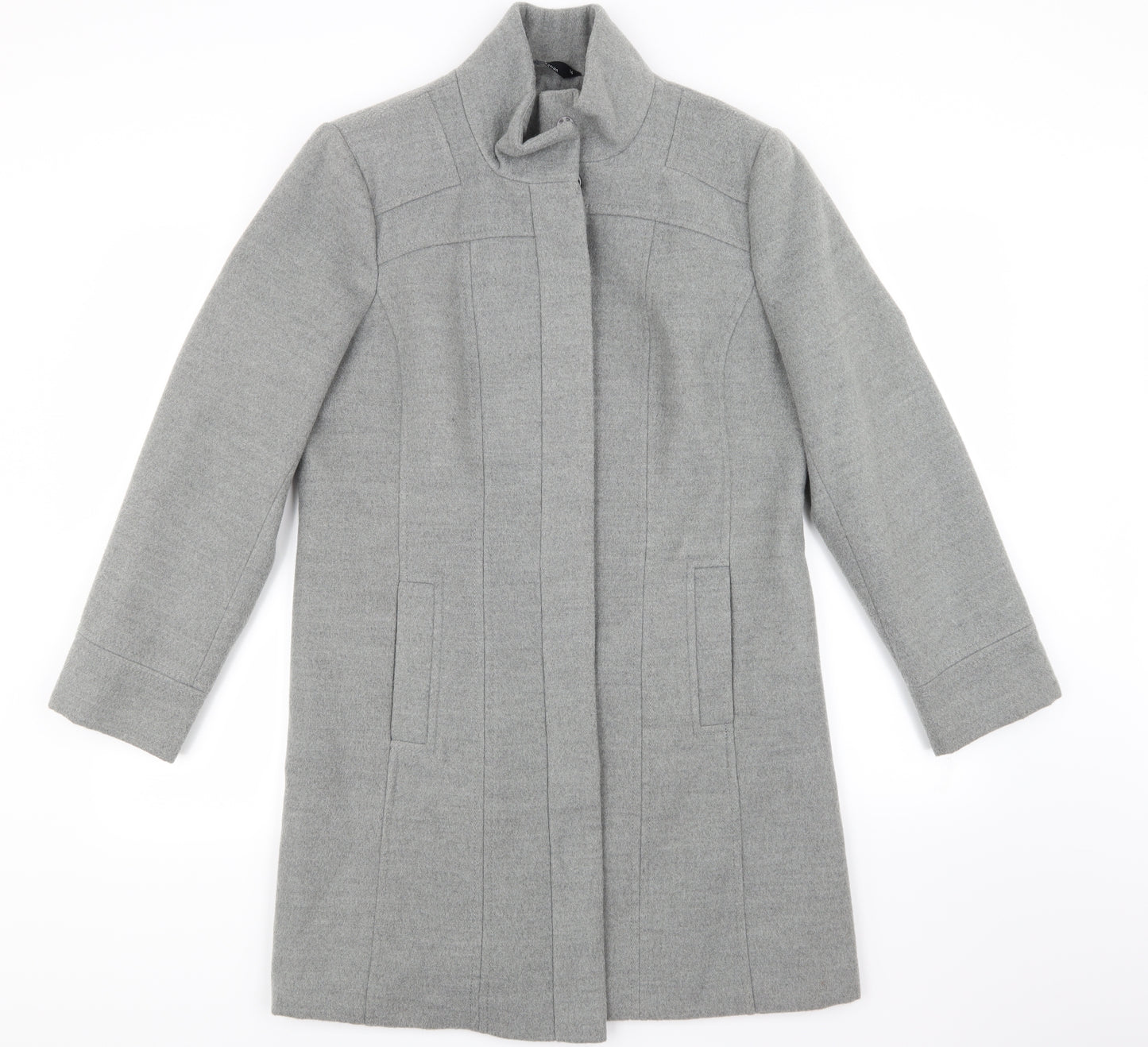 BM Collection Womens Grey   Overcoat Coat Size 14