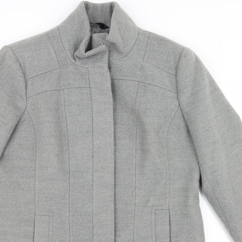 BM Collection Womens Grey   Overcoat Coat Size 14