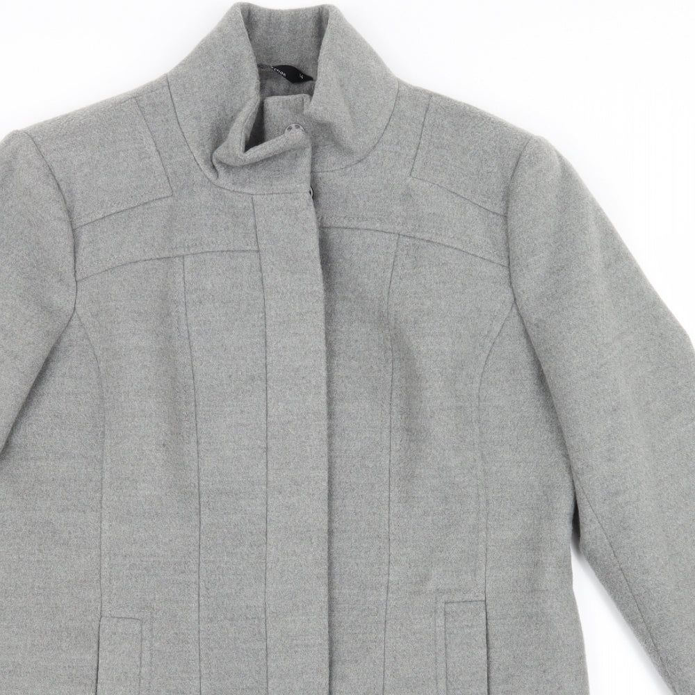 BM Collection Womens Grey   Overcoat Coat Size 14