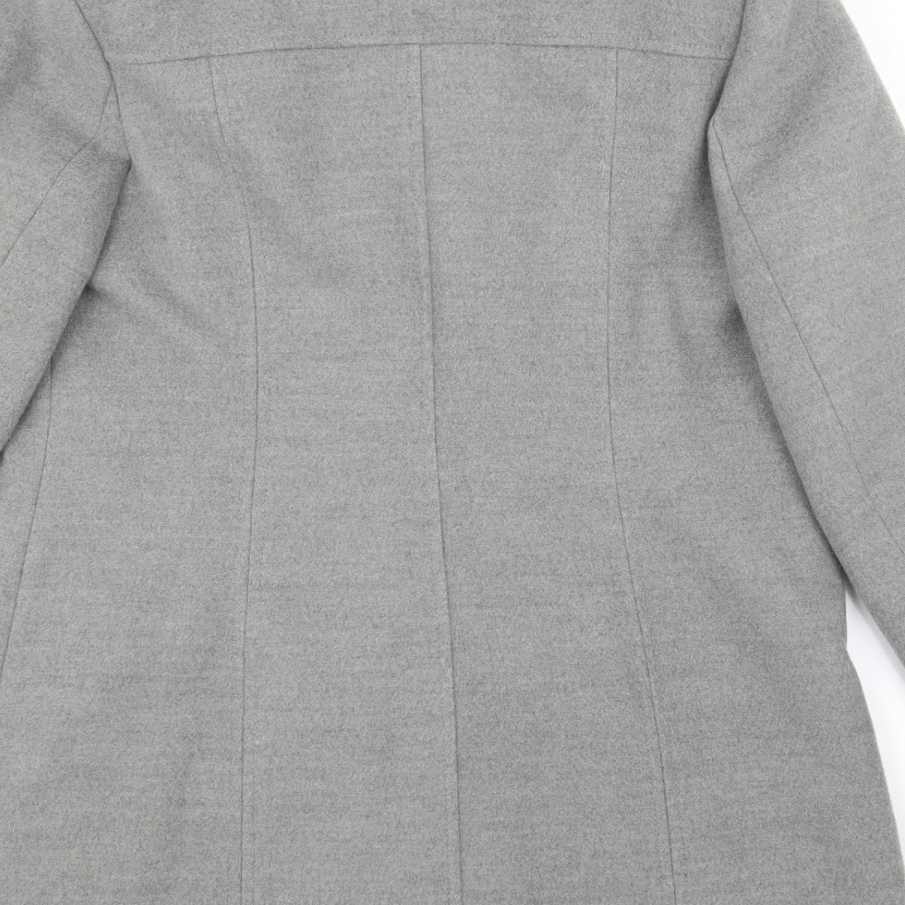 BM Collection Womens Grey   Overcoat Coat Size 14