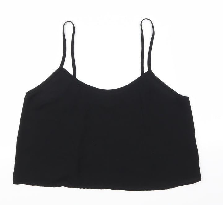 Topshop Womens Black Basic Tank Size 10