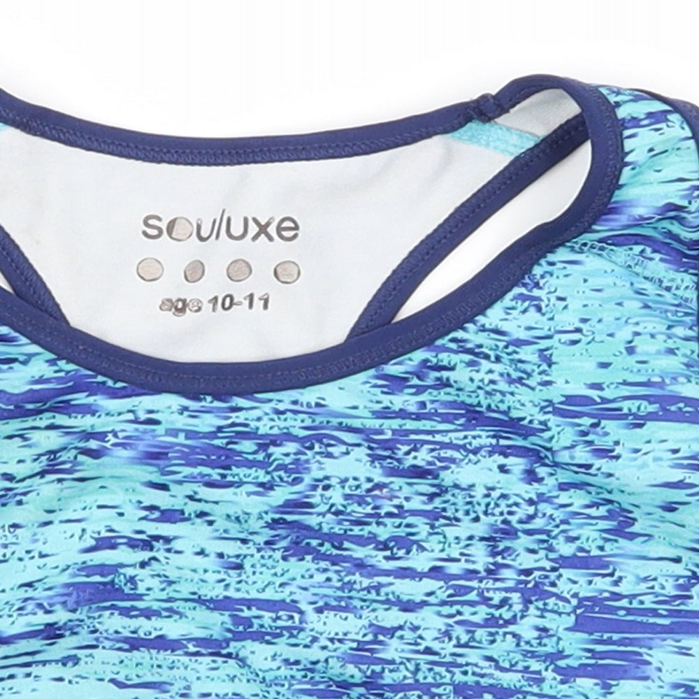 souluxe Girls Blue   Basic Tank Size 10-11 Years