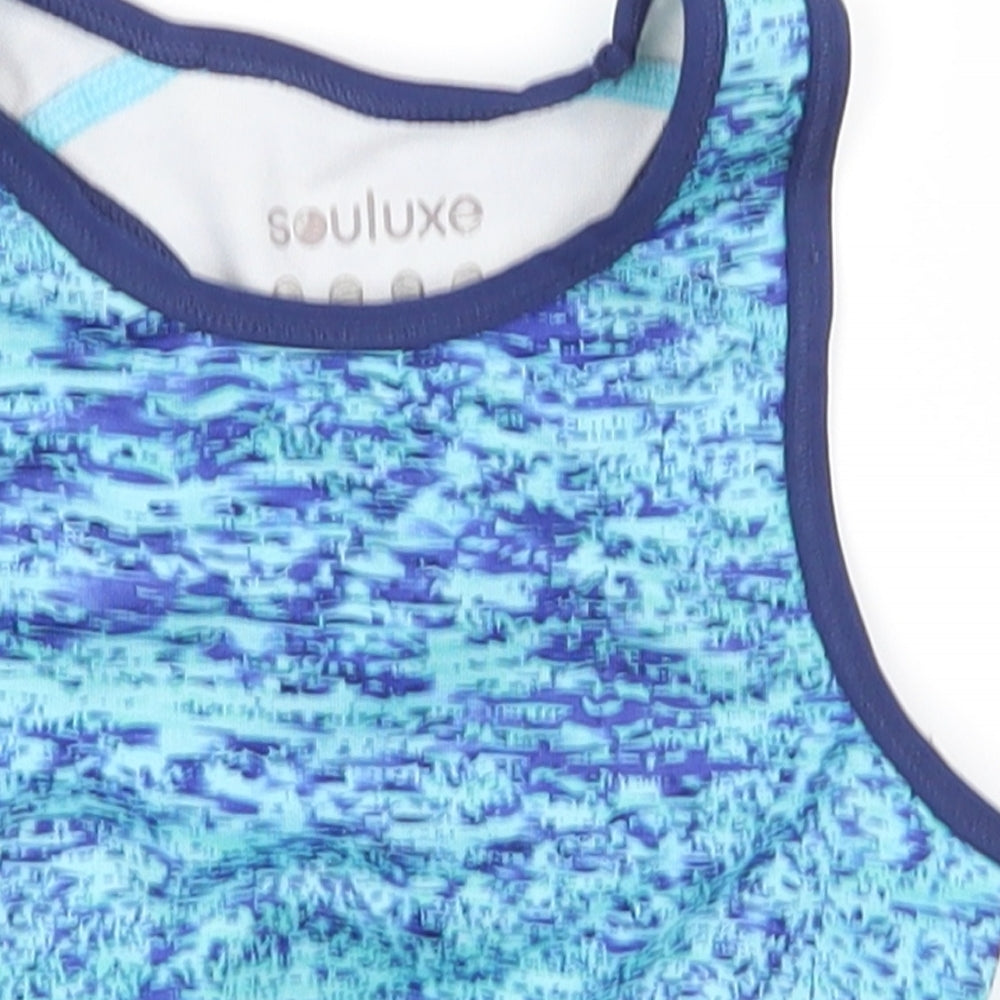 souluxe Girls Blue   Basic Tank Size 4-5 Years