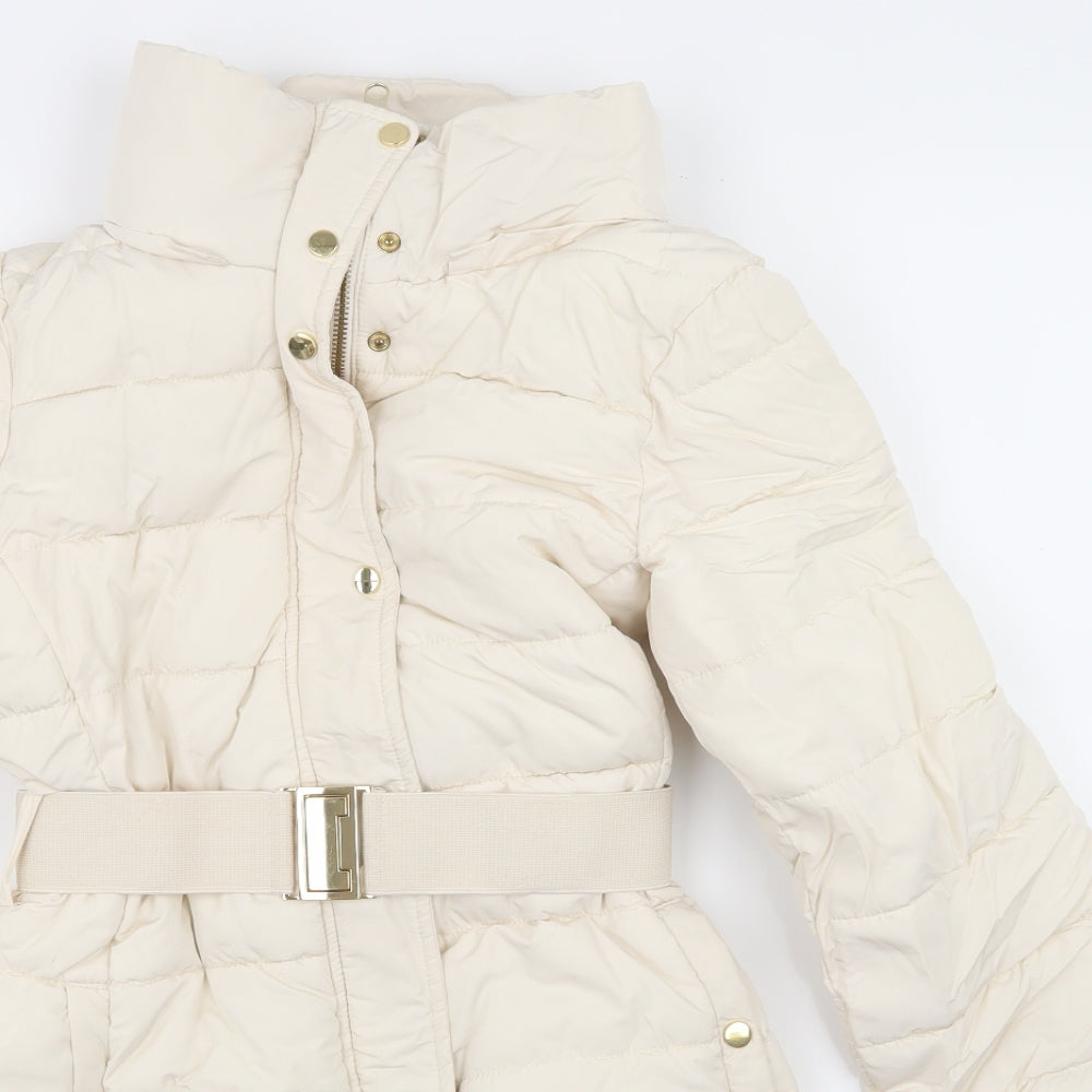 Primark Womens Beige   Puffer Jacket Coat Size XS