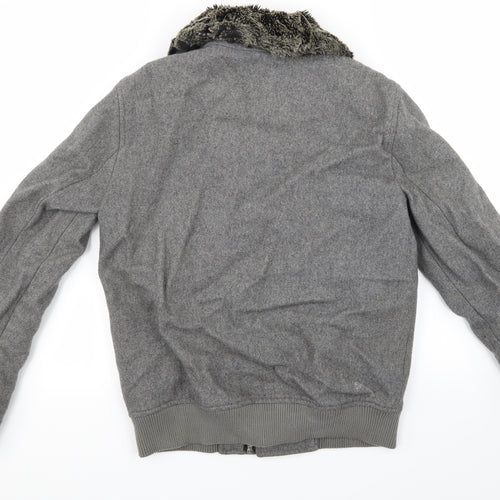 River Isalnd Mens Grey   Bomber Jacket Coatigan Size XS